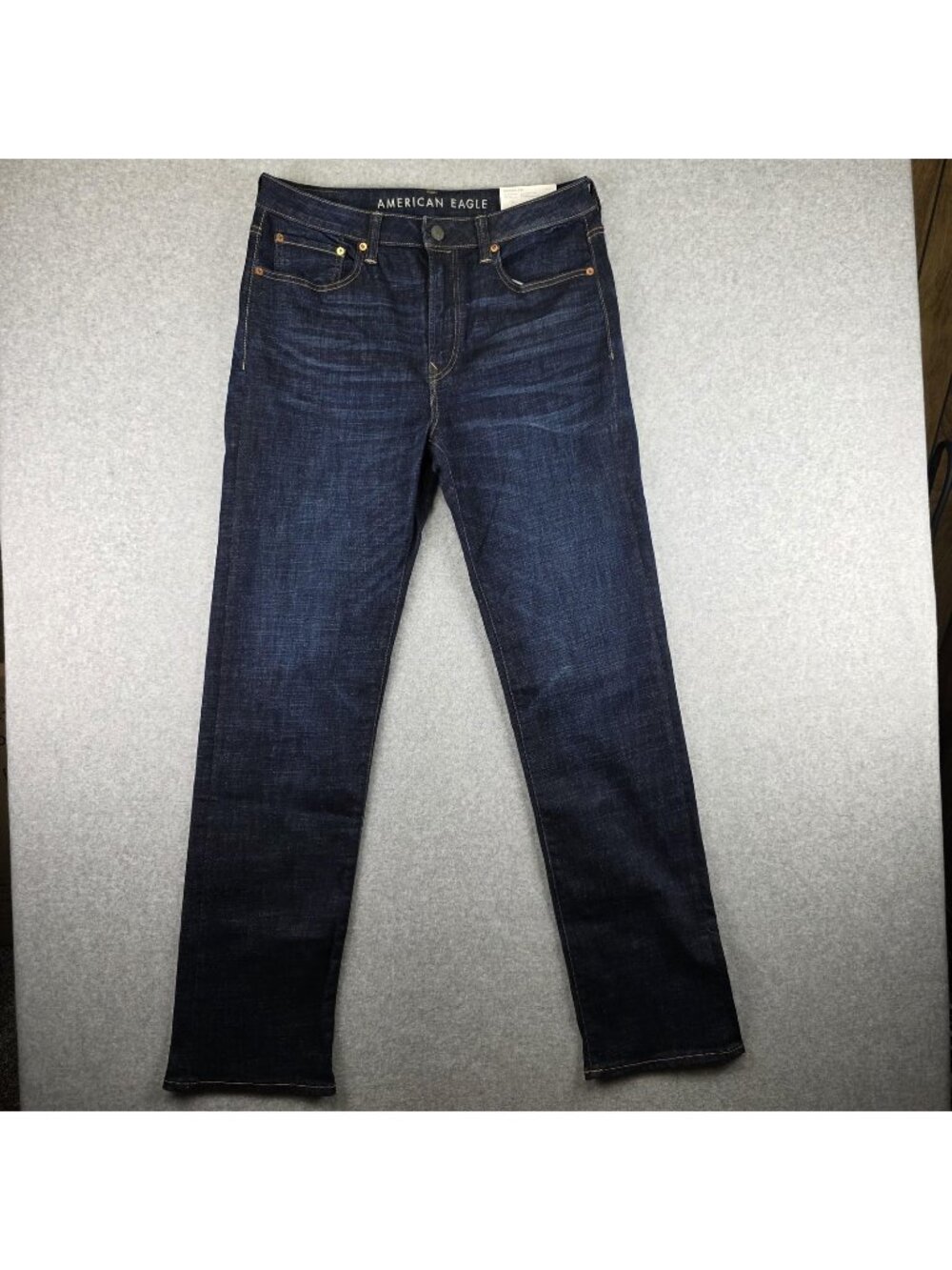American Eagle Jeans Mens 34x36 Next Level Flex Relaxed Straight Dark Wash NWT